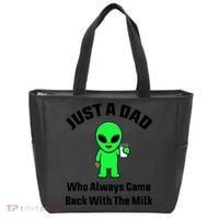 Just A Dad Who Always Came Back With The Milk Funny Alien Tote Bag thumb 0