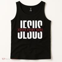Jesus Above Every Name Inspirational Faith Lovers Tank Top thumb 2