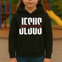 Jesus Above Every Name Inspirational Faith Lovers Kids Hoodie thumb 3