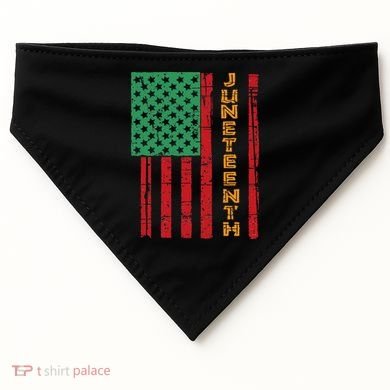 Juneteenth American Flag USA-Made Doggie Bandana
