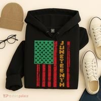 Juneteenth American Flag Hoodie thumb 4