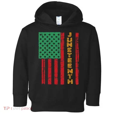 Juneteenth American Flag Toddler Hoodie