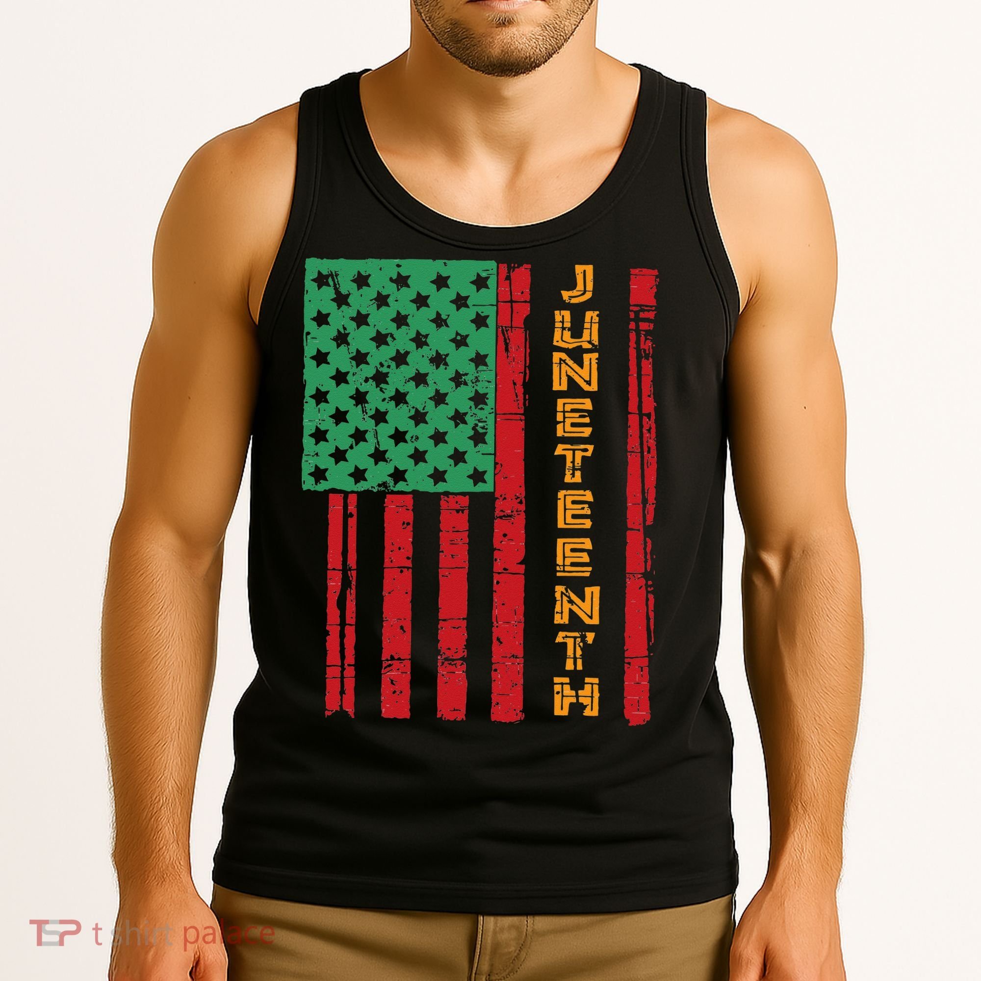 Juneteenth American Flag Tank Top