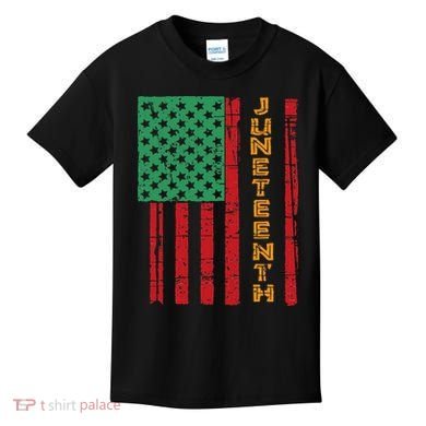 Juneteenth American Flag Kids T-Shirt