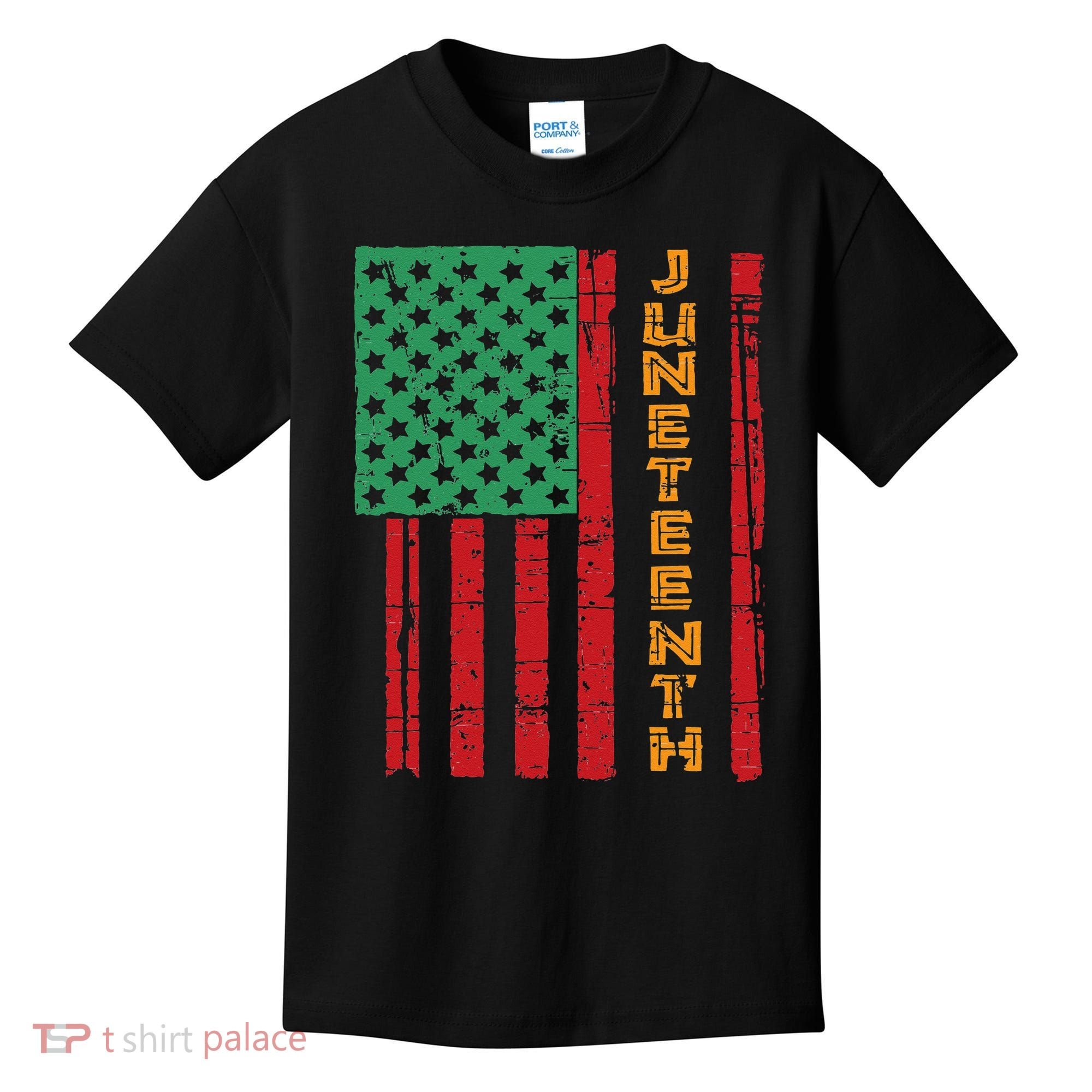 Juneteenth American Flag Kids T-Shirt