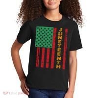 Juneteenth American Flag Kids T-Shirt thumb 2