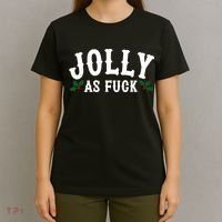 Jolly As Fuck Funny X-Mas Christmas T-Shirt thumb 4