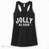 Jolly As Fuck Funny X-Mas Christmas Women's Tank Top thumb 0