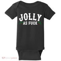 Jolly As Fuck Funny X-Mas Christmas Baby Bodysuit thumb 0