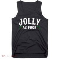 Jolly As Fuck Funny X-Mas Christmas Tank Top thumb 0