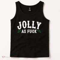 Jolly As Fuck Funny X-Mas Christmas Tank Top thumb 2