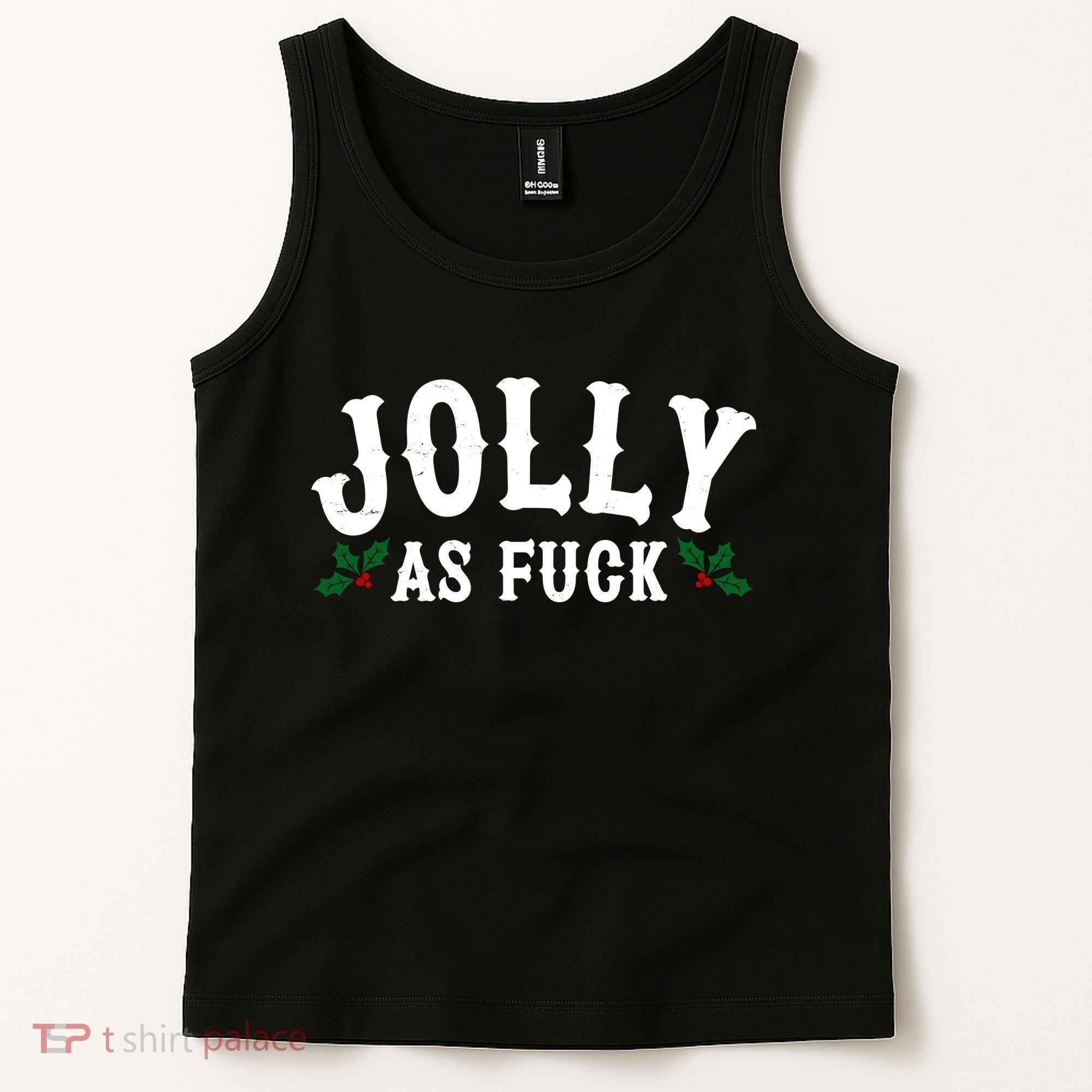 Jolly As Fuck Funny X-Mas Christmas Tank Top