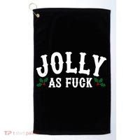 Jolly As Fuck Funny X-Mas Christmas Golf Towel thumb 0