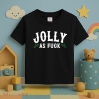 Jolly As Fuck Funny X-Mas Christmas Toddler T-Shirt thumb 3