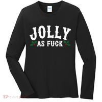 Jolly As Fuck Funny X-Mas Christmas Women's Long Sleeve Shirt thumb 0