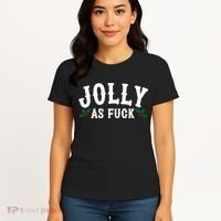 Jolly As Fuck Funny X-Mas Christmas Women's T-Shirt thumb 4