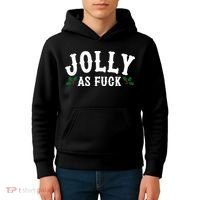Jolly As Fuck Funny X-Mas Christmas Kids Hoodie thumb 4