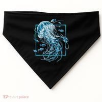 Jellyfish And Fishes In Sea USA-Made Doggie Bandana thumb 0