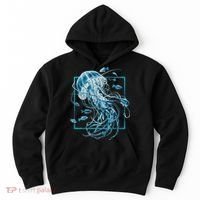 Jellyfish And Fishes In Sea Hoodie thumb 0