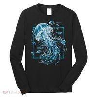 Jellyfish And Fishes In Sea Long Sleeve Shirt thumb 0