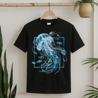 Jellyfish And Fishes In Sea T-Shirt thumb 2