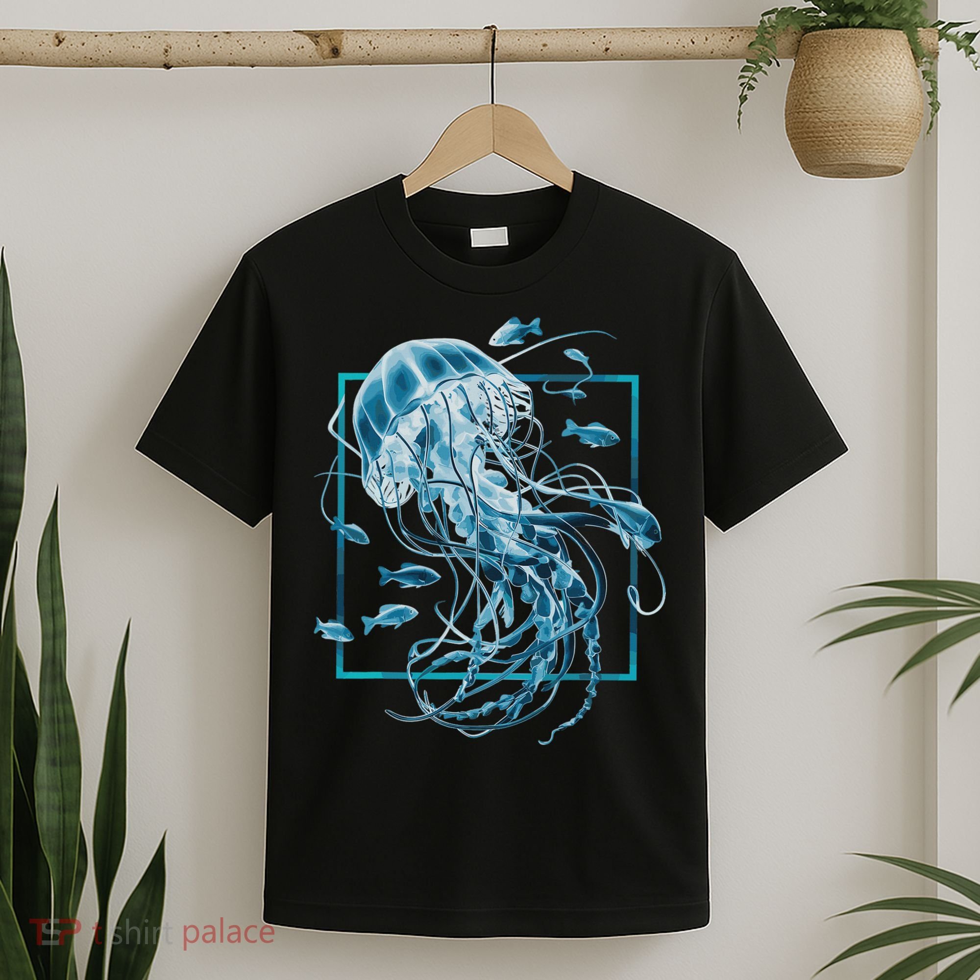 Jellyfish And Fishes In Sea T-Shirt
