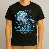 Jellyfish And Fishes In Sea T-Shirt thumb 3