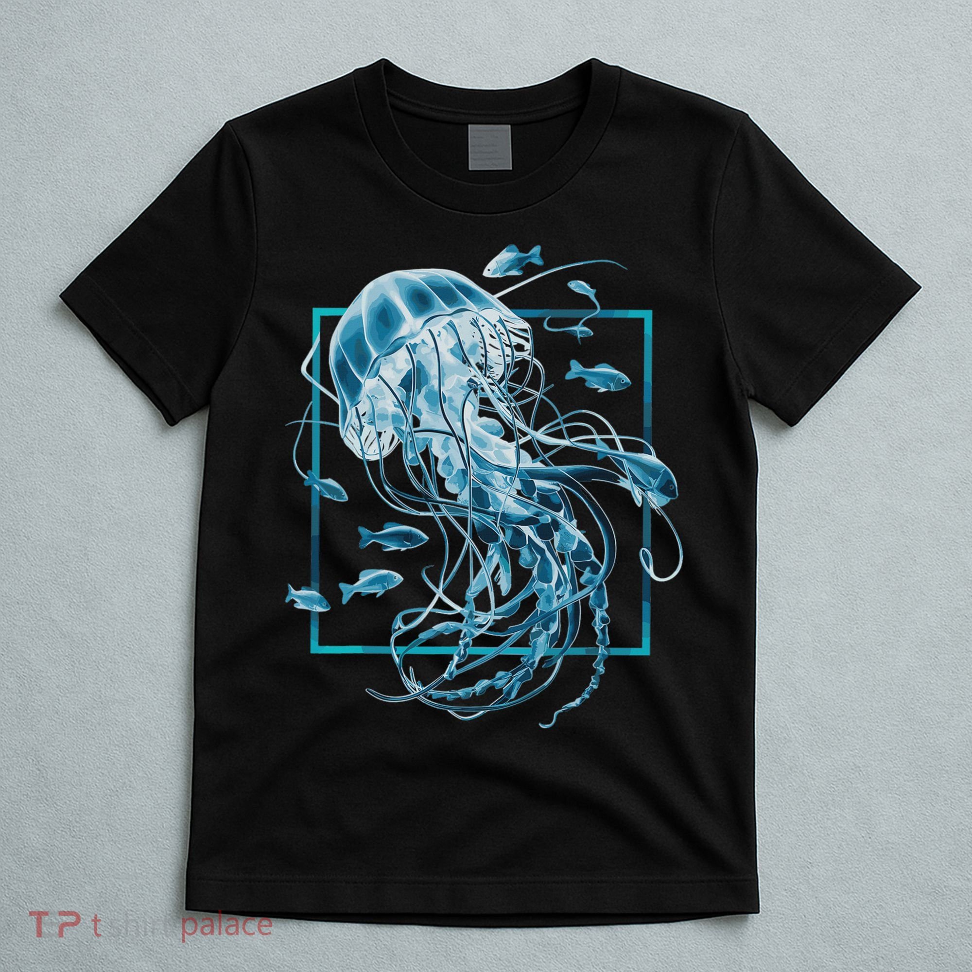 Jellyfish And Fishes In Sea T-Shirt