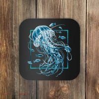 Jellyfish And Fishes In Sea Coaster thumb 0