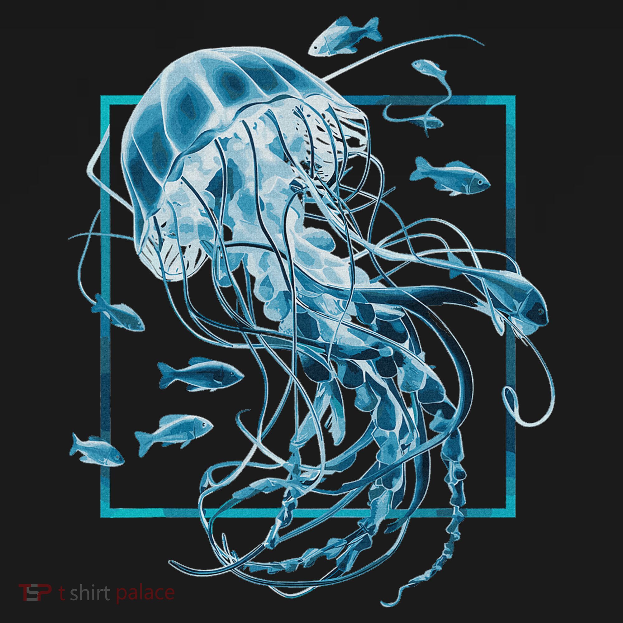 Jellyfish And Fishes In Sea Women's Hoodie