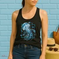 Jellyfish And Fishes In Sea Women's Tank Top thumb 2