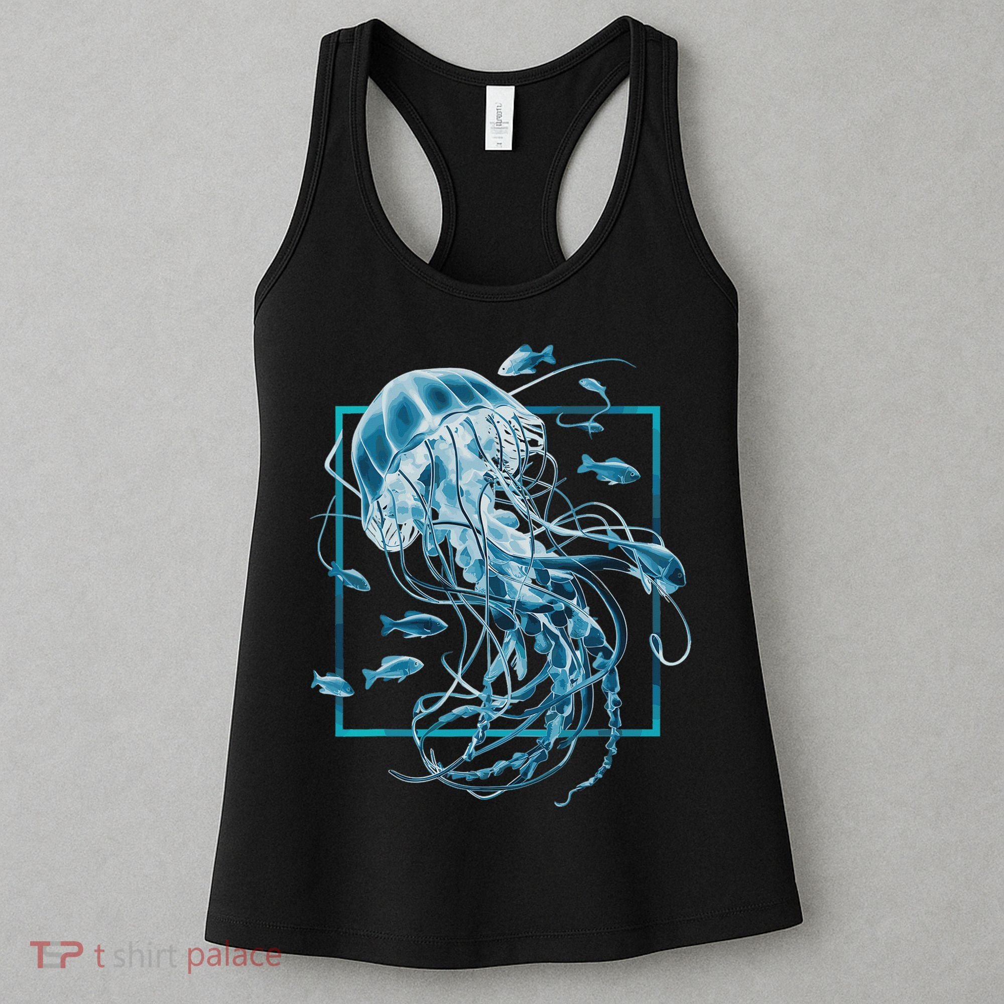 Jellyfish And Fishes In Sea Women's Tank Top