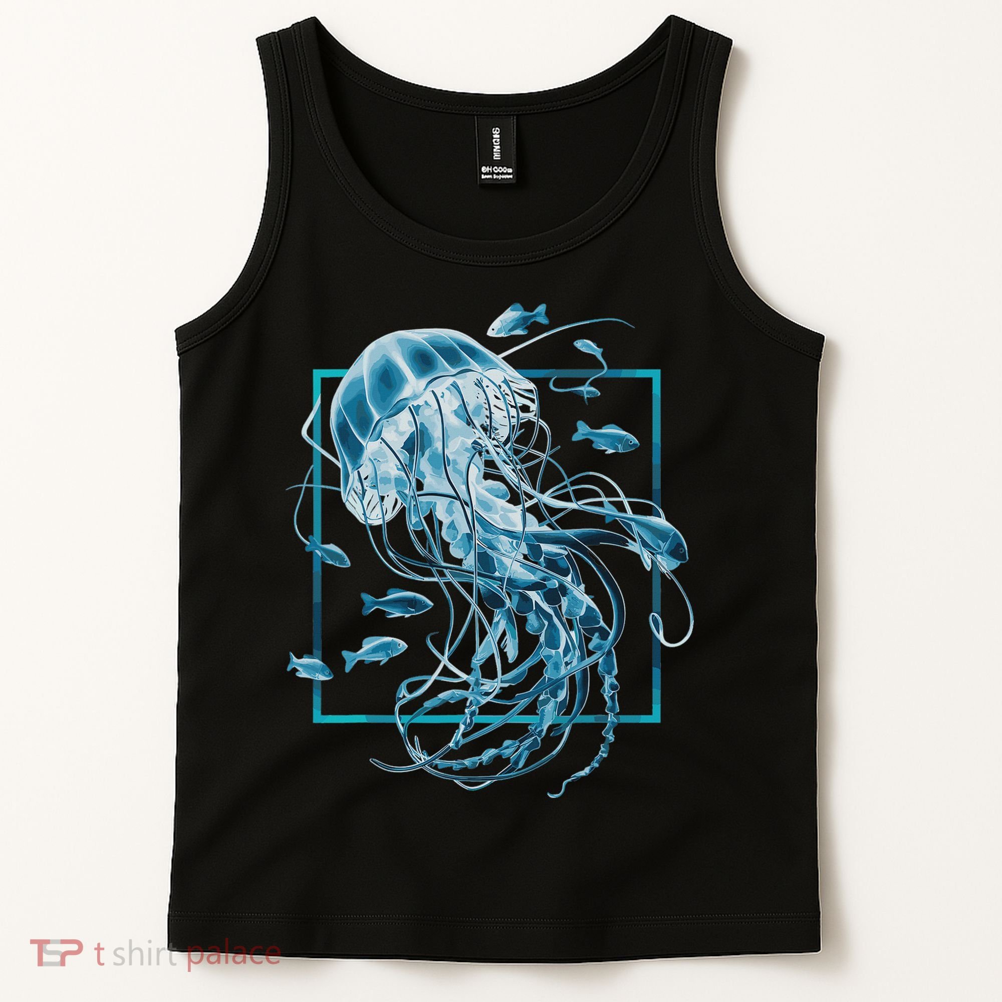 Jellyfish And Fishes In Sea Tank Top