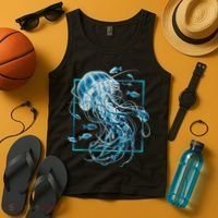 Jellyfish And Fishes In Sea Tank Top thumb 4