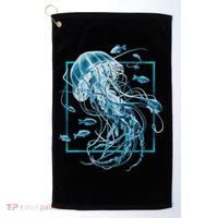 Jellyfish And Fishes In Sea Golf Towel thumb 0