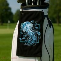 Jellyfish And Fishes In Sea Golf Towel thumb 2