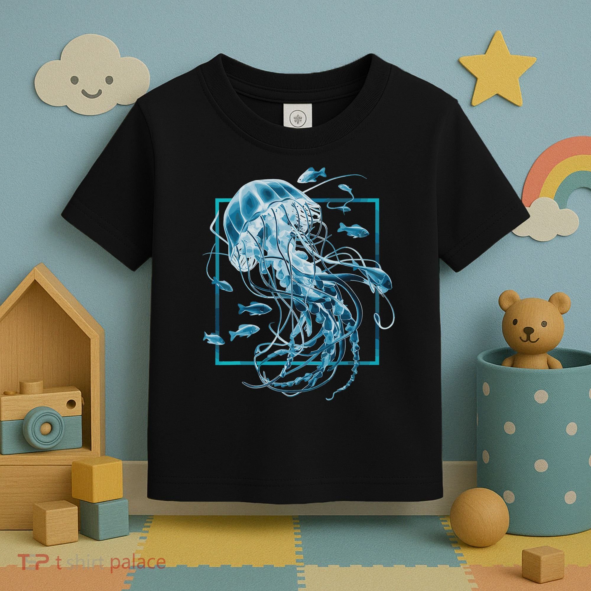 Jellyfish And Fishes In Sea Toddler T-Shirt