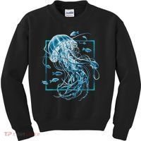 Jellyfish And Fishes In Sea Kids Sweatshirt thumb 0