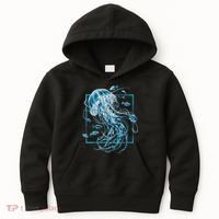 Jellyfish And Fishes In Sea Kids Hoodie thumb 0
