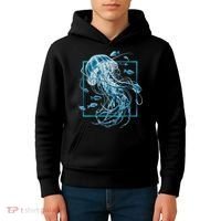 Jellyfish And Fishes In Sea Kids Hoodie thumb 4