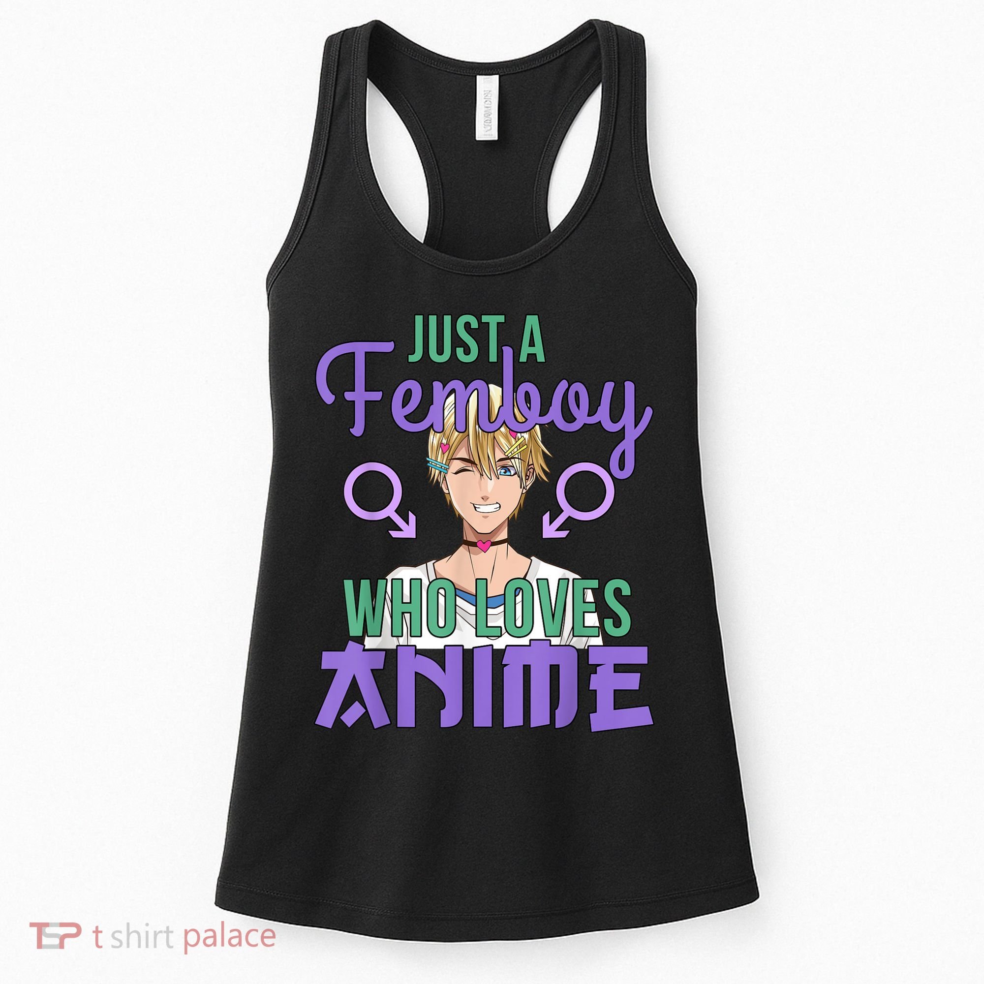 Just A Femboy Who Loves Anime Crossdressing Anime Boy Women's Tank Top