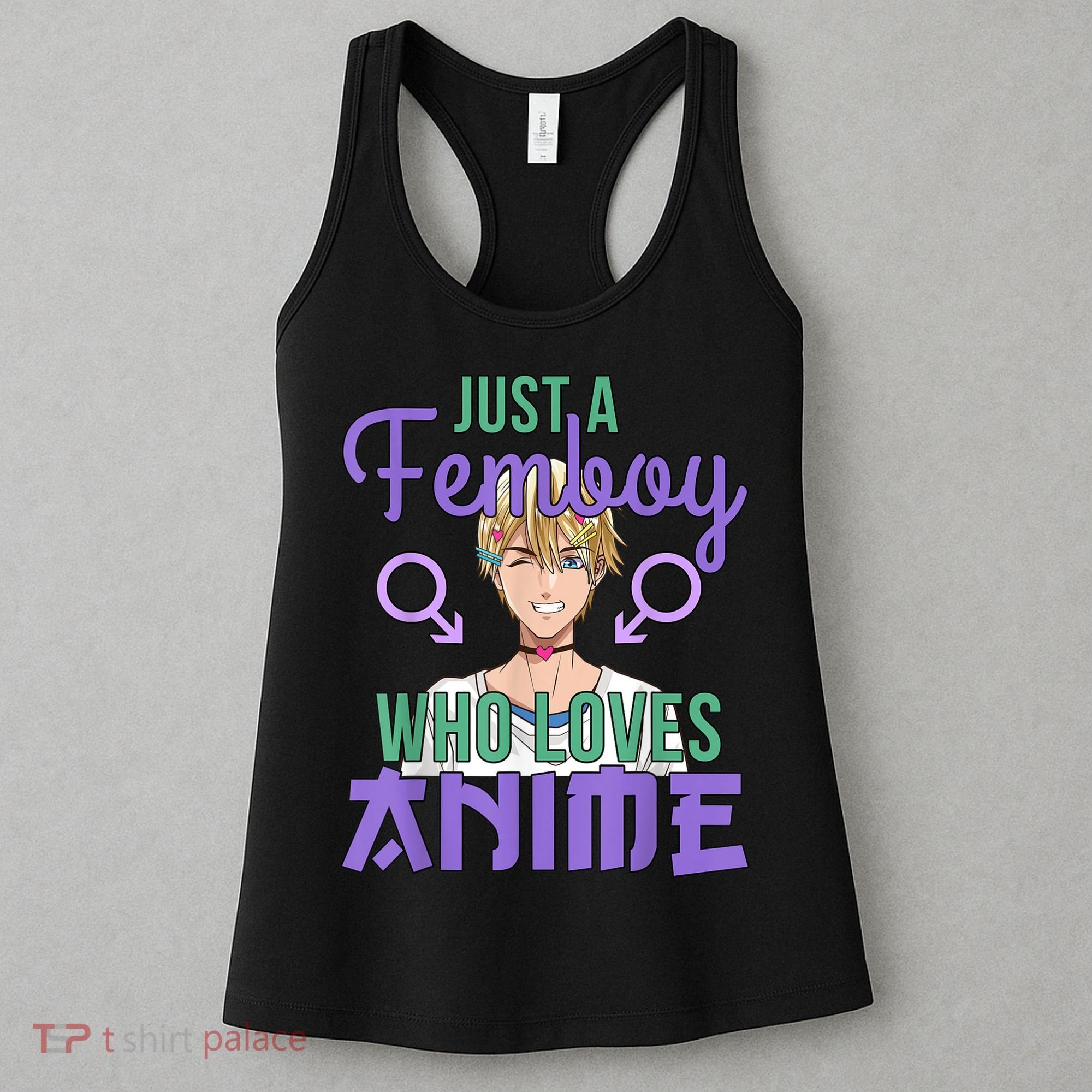 Just A Femboy Who Loves Anime Crossdressing Anime Boy Women's Tank Top