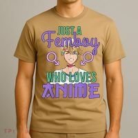 Just A Femboy Who Loves Anime Crossdressing Anime Boy T-Shirt thumb 3