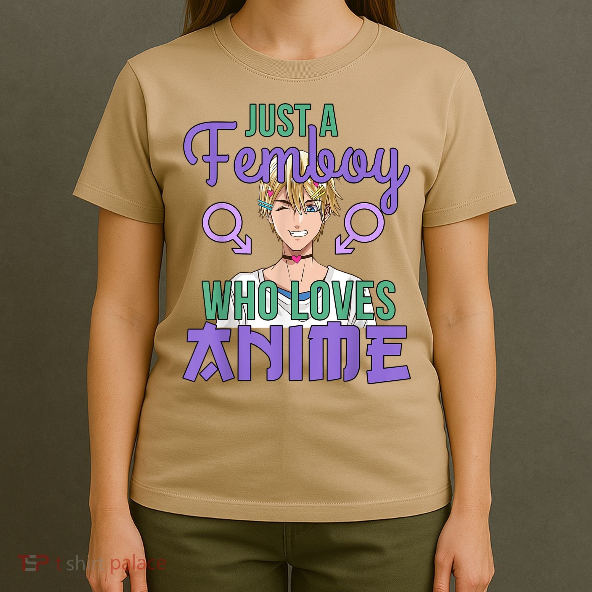 Just A Femboy Who Loves Anime Crossdressing Anime Boy T-Shirt