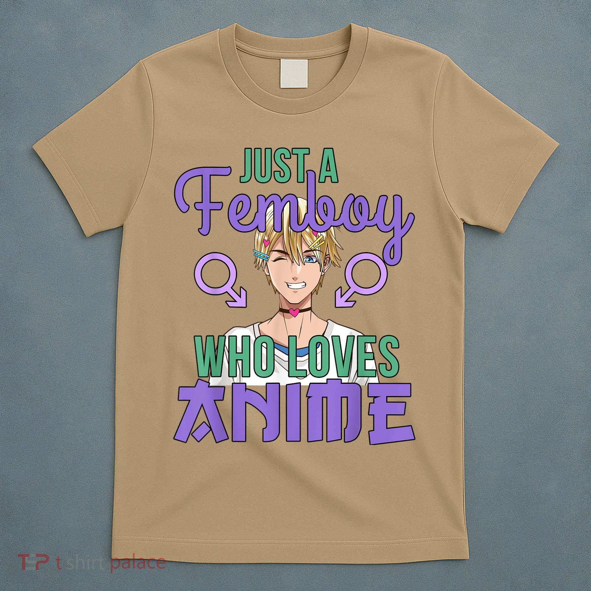 Just A Femboy Who Loves Anime Crossdressing Anime Boy T-Shirt