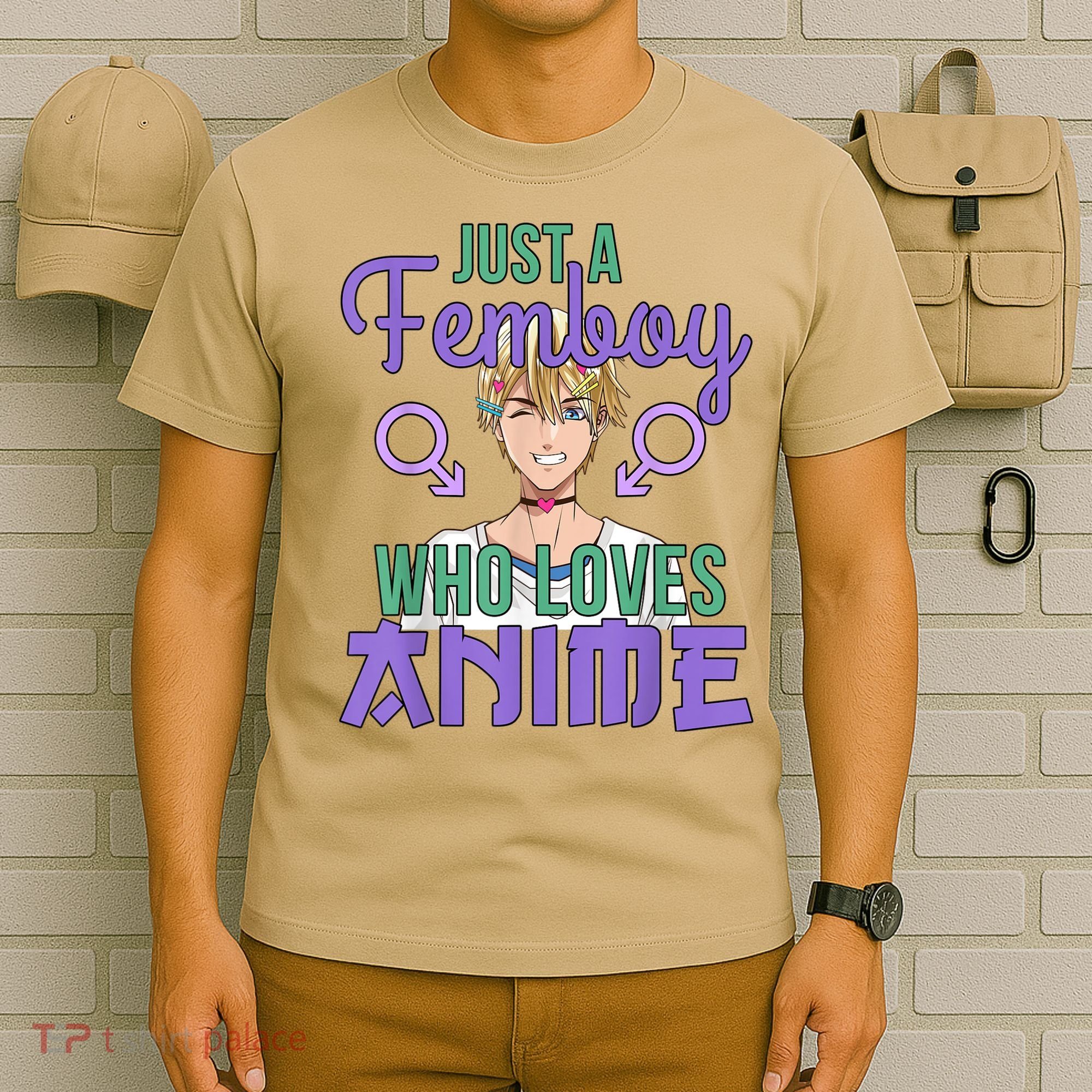 Just A Femboy Who Loves Anime Crossdressing Anime Boy T-Shirt