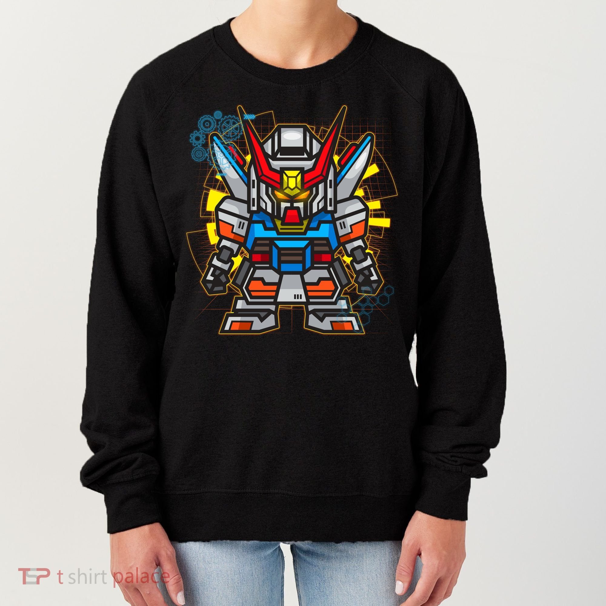 Japanese Anime Fighting Mecha Robot Women's Sweatshirt