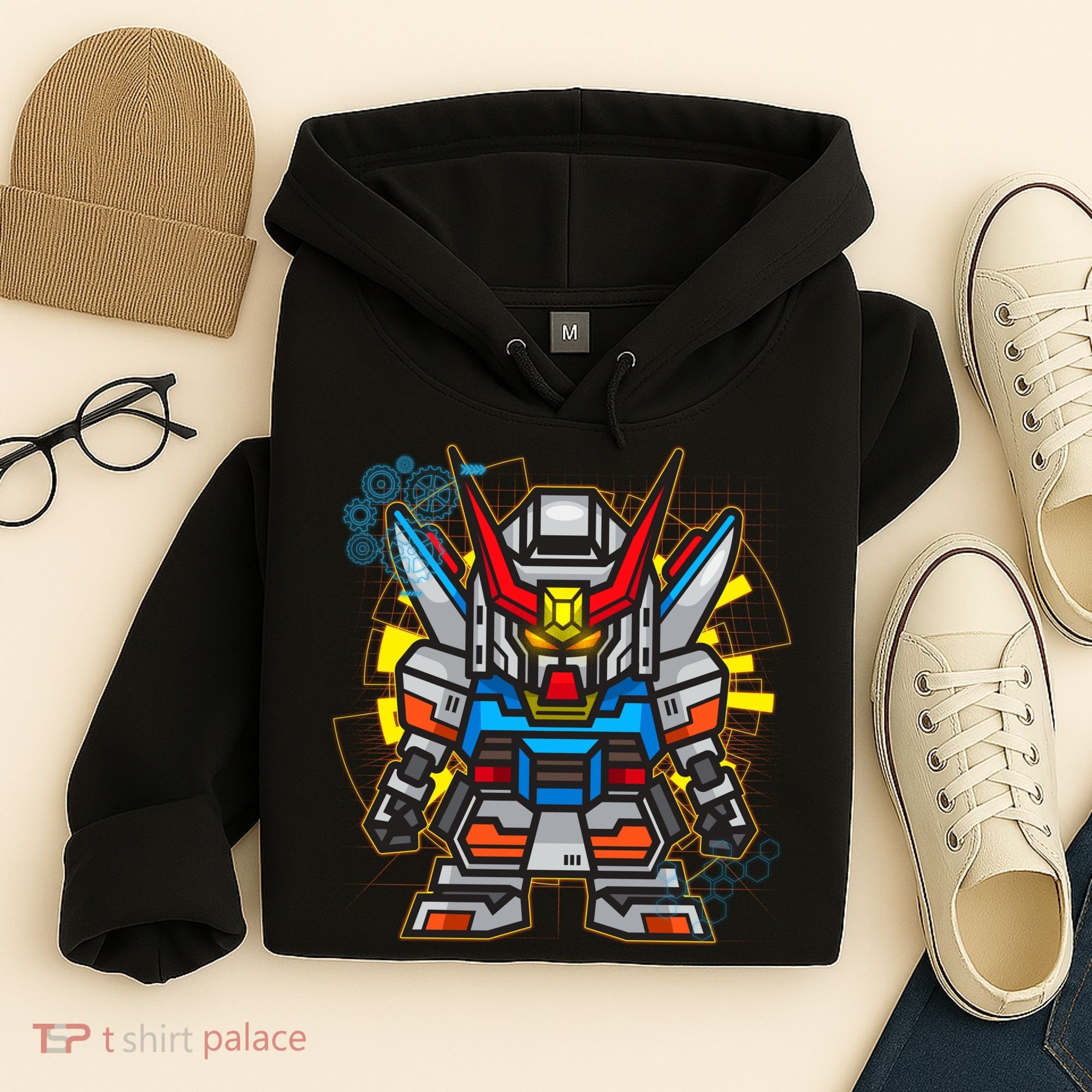 Japanese Anime Fighting Mecha Robot Hoodie
