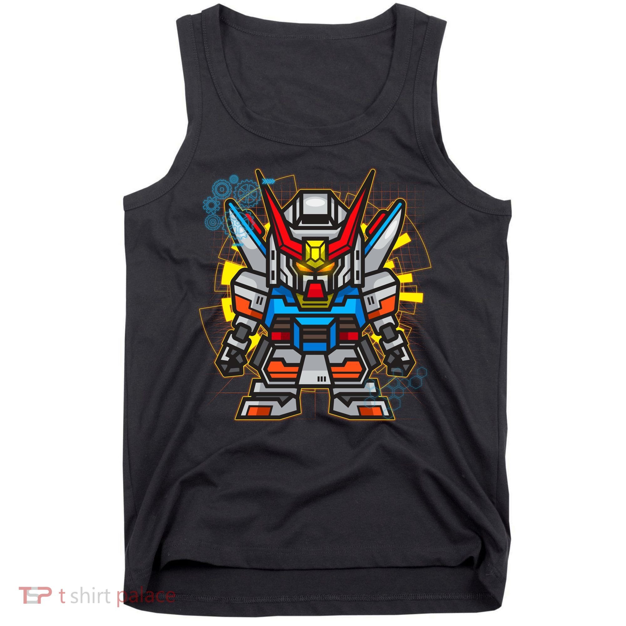 Japanese Anime Fighting Mecha Robot Tank Top