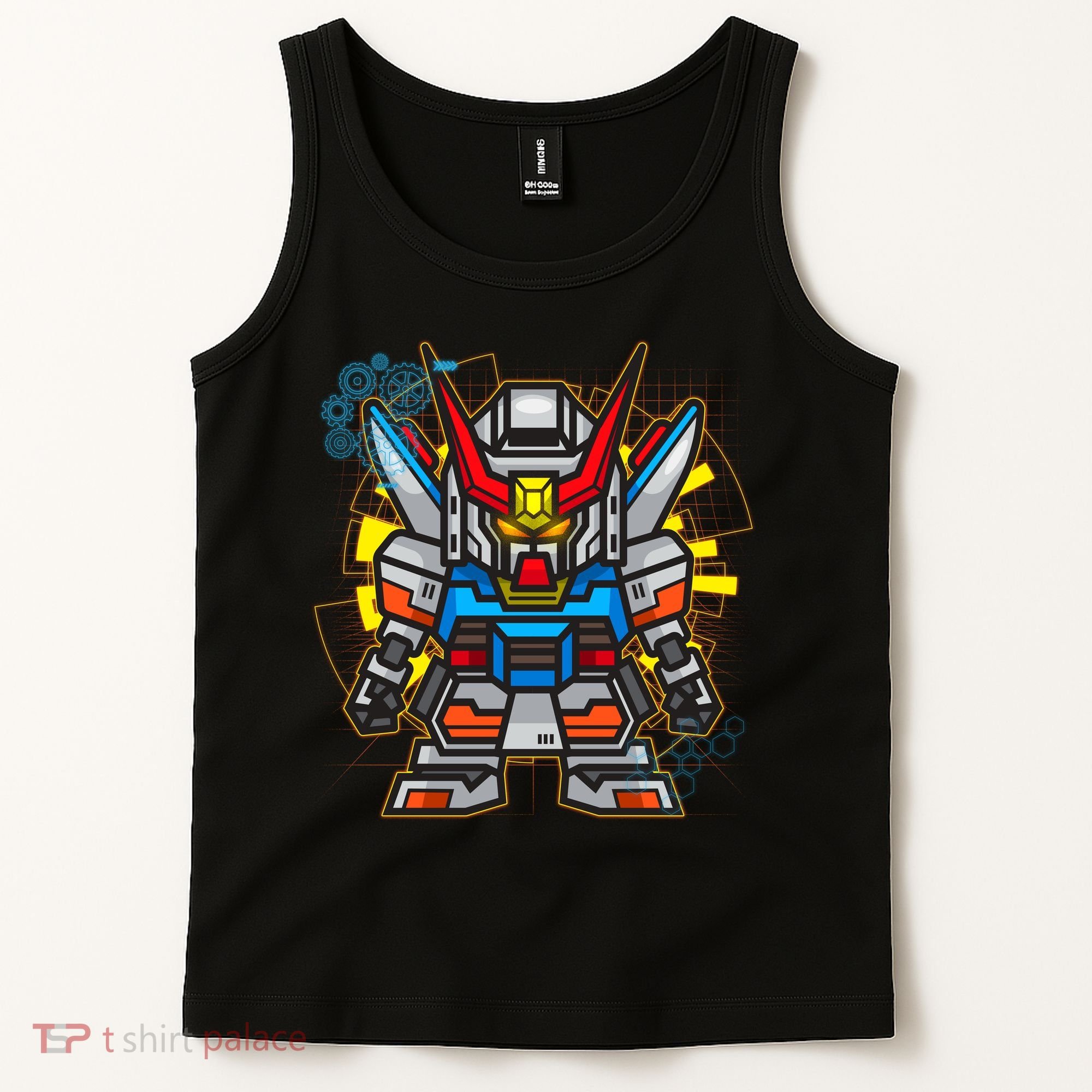 Japanese Anime Fighting Mecha Robot Tank Top
